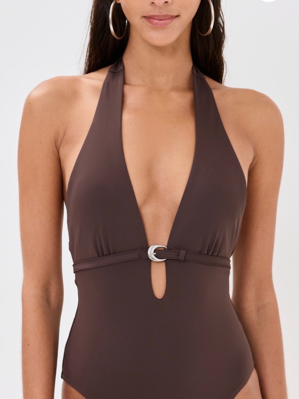 NWT Staud Sea La Jolla One Piece - Dark Chocolate Size Small